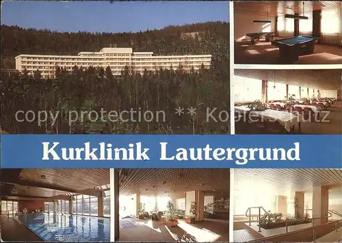 Schwabthal Kurklinik Lautergrund Hallenbad Speisesaal Billard Kat. Bad Staffelstein