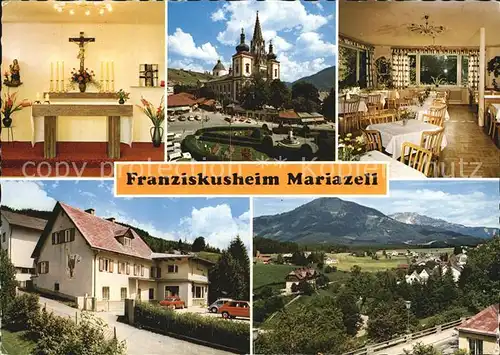 Mariazell Steiermark Franziskusheim Erholungsheim der Caritas St Poelten Kirche Alpenpanorama Kat. Mariazell