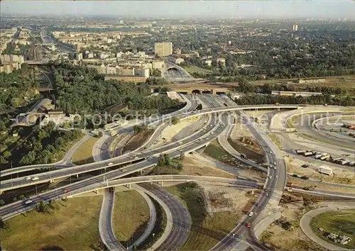 Berlin Blick vom Funkturm auf die Stadtautobahnen Kat. Berlin