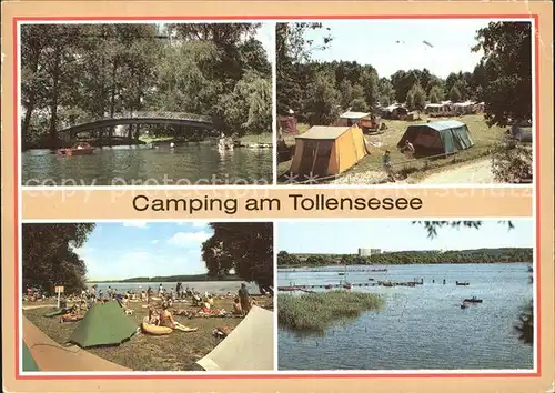 Neubrandenburg Bruecke Oberbach Campingplatz Seglerhafen Tollensesee Kat. Neubrandenburg