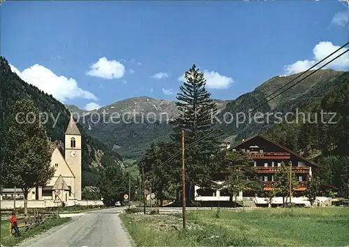 Pfitsch Hotel Wiesnerhof Kirche Eisacktal Alpen Kat. Val di Vizze Bozen Suedtirol