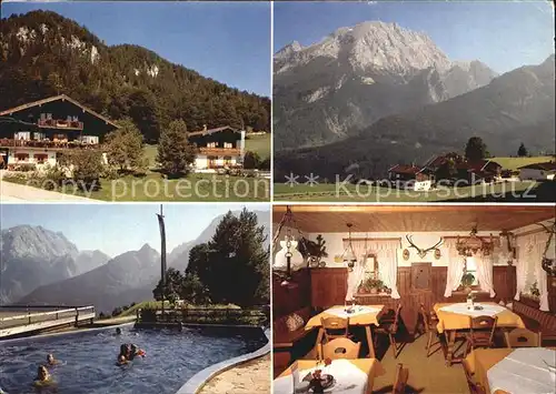 Ramsau Berchtesgaden Alpenpension Cafe Ettlerlehen Swimming Pool Alpenblick Kat. Ramsau b.Berchtesgaden