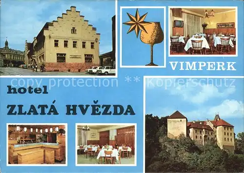 Vimperk Hotel Zlata Hvezda Salonek Sumavska vinarna Restaurace Kat. Winterberg