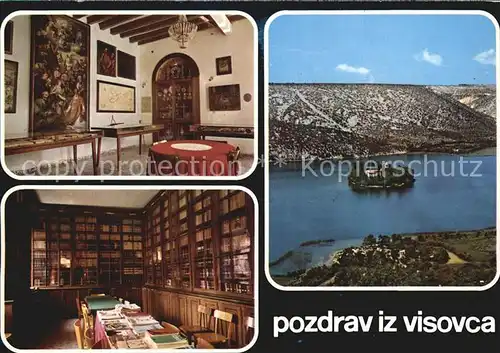 Sibenik Visovac Franjevacki Samostan Muzej Biblioteka Klosterinsel Museum Bibliothek Nationalpark Krka Kat. Kroatien