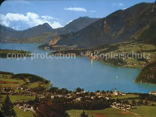 Strobl Wolfgangsee mit St Wolfgang und St Gilgen Alpen Kat. Strobl