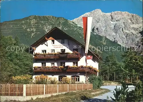 Barwies Gasthaus Pension Schwimmbad Fahne Mieminger Gebirge Kat. Mieming