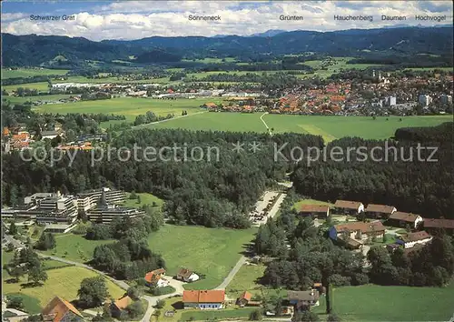 Neutrauchburg mit Argentalklinik und Kuranstalt Alpenblick Fliegeraufnahme Kat. Isny im Allgaeu