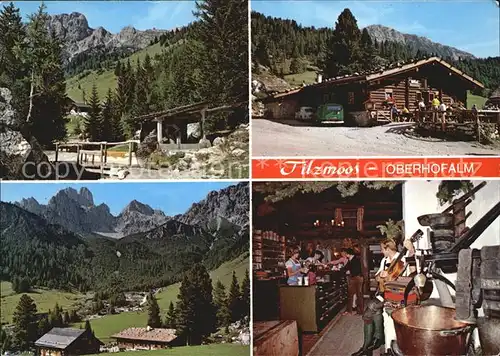 Filzmoos Oberhofalm Ausflugsziel am Fusse der Bischofsmuetze Dachsteingebirge Kat. Filzmoos