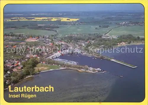 Lauterbach Ruegen Hafen Fliegeraufnahme Kat. Putbus