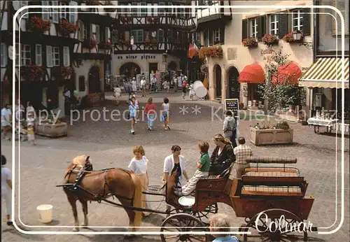 Colmar Haut Rhin Elsass Rue des Marchands Pferdekutsche Kat. Colmar