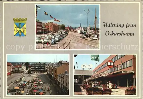 Oskarshamn Marktplatz Stadtansichten Kat. Oskarshamn