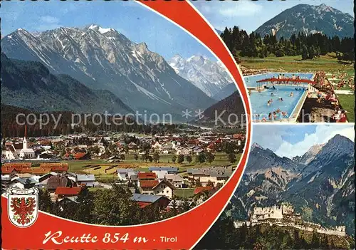 Reutte Tirol Schwimmbad Panorama Kat. Reutte