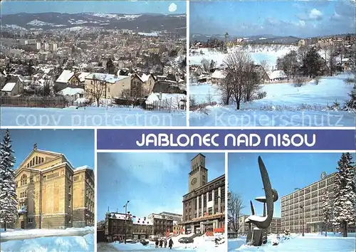 Jablonec nad Nisou Stadtansichten Winter Kat. Jablonec nad Nisou