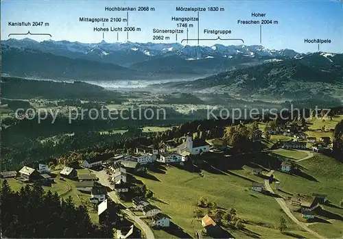 Sulzberg Vorarlberg Panoramakarte Luftbild Kat. Sulzberg