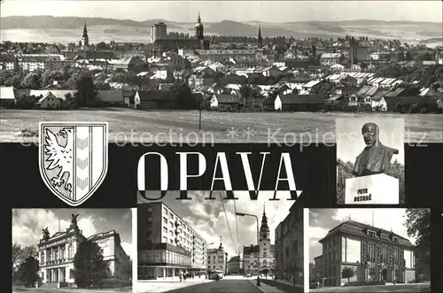 Opava Troppau Panorama Theater Rathaus Kat. Opava