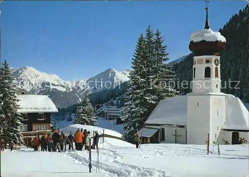 Gargellen Vorarlberg Montafon Blick zur Zamangspitze Winter Kat. St Gallenkirch