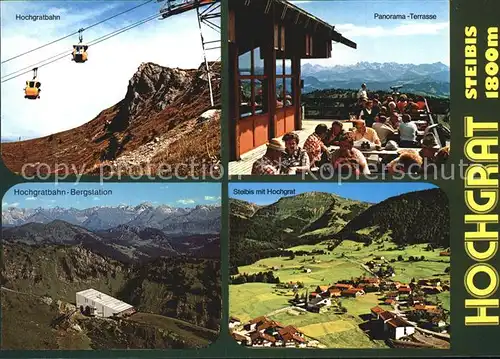 Steibis Hochgratbahn Panorama Terrasse Bergstation  Kat. Oberstaufen