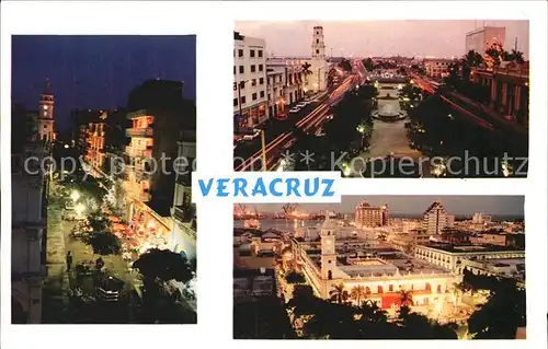 Veracruz Ortspartien am Abend Kat. Veracruz