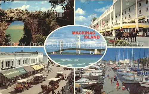Mackinac Island Bruecke hafen Ortspartien Kat. Mackinac Island