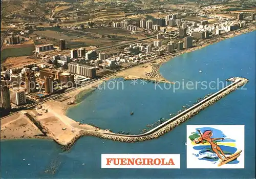 Fuengirola Costa del Sol Fliegeraufnahme mit Hafen Kat. Spanien
