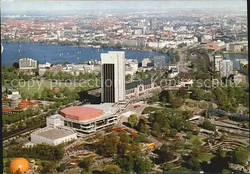 Hamburg Blick vom Fernsehturm auf Congress Centrum und Alster Kat. Hamburg