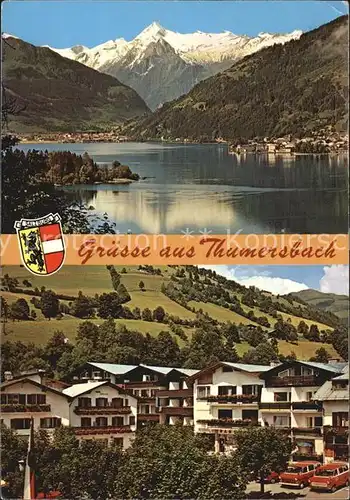 Thumersbach  Partie am See mit Kitzsteinhorn Kat. Zell am See