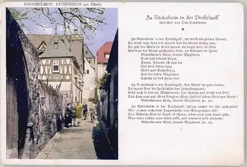 Ruedesheim Ruedesheim Drosselgasse Gedicht Otto Hausmann Drosselhof x / Ruedesheim am Rhein /Rheingau-Taunus-Kreis LKR