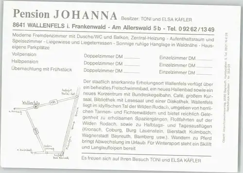 Wallenfels Wallenfels Pension Johanna * / Wallenfels /Kronach LKR