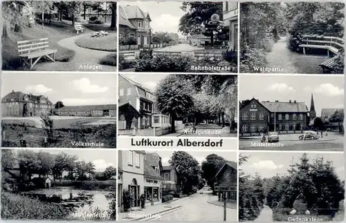 Albersdorf Albersdorf Volks Schule Suederstrasse Bahnhofstrasse * / Albersdorf /Dithmarschen LKR