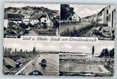 Weil Rhein Weil Rhein Tuellinger Berg Stuedlestrasse Schwimmstadion x / Weil am Rhein /Loerrach LKR