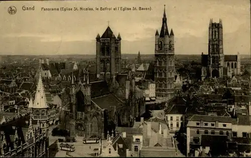 Gand Belgie Gand Eglise St. Nicolas Beffroi Eglise St. Bavon x /  /