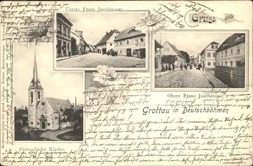 Grottau Franz Josefstrasse Kirche  x