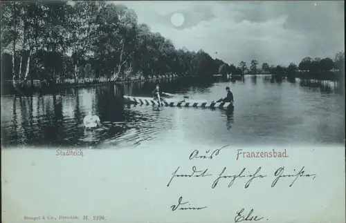 Franzensbad Stadtteich Boot x