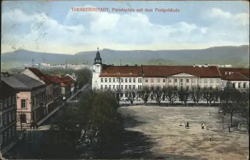 Theresienstadt Paradeplatz Postgebaeude x