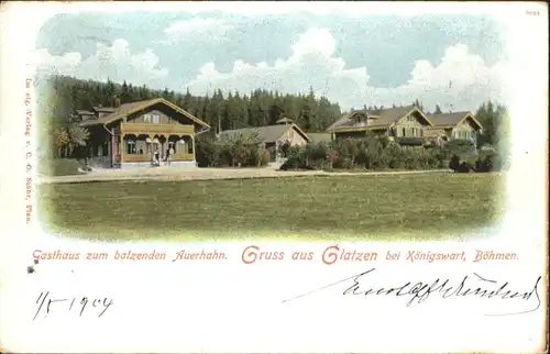 Glatzen bei Koenigswart Gasthaus zum balzenden Auerhahn x