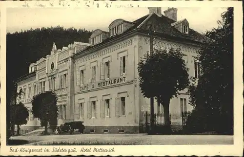Bad Koenigswart Sudetengau Hotel Metternich x