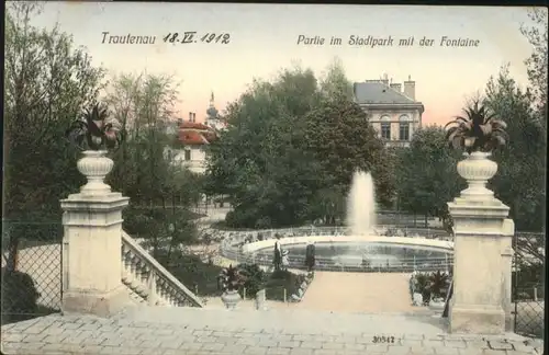 Trautenau Stadtpark Fontaine x