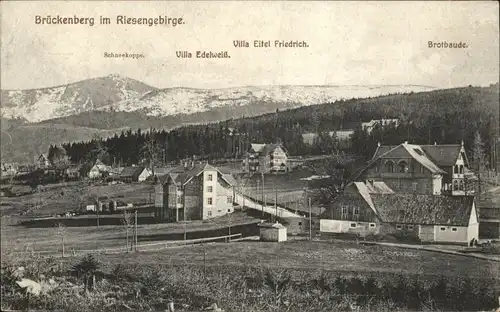 Brueckenberg Riesengebirge Villa Edelweiss Villa Eitel Friedrich Brotbaude Schneekoppe *