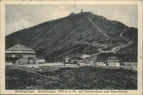 Schlesierhaus Schneekoppe Riesenbaude Riesengebirge x