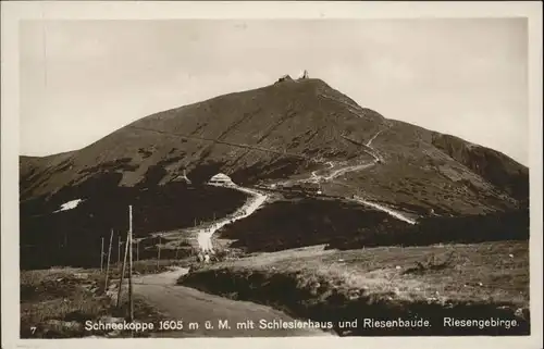 Schlesierhaus Schneekoppe Riesenbaude Riesengebirge *