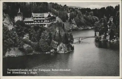 Turmsteinbaude Talsperre Boberroehrsdorf Hirschberg Riesengebirge *