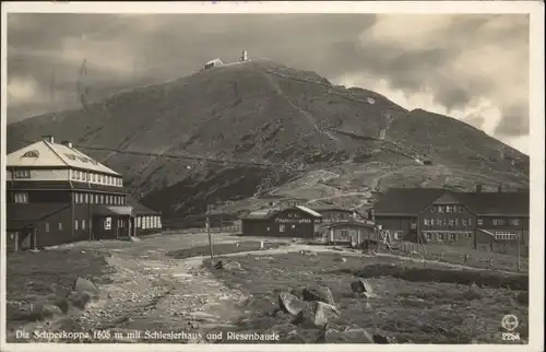 Schlesierhaus Riesenbaude Schneekoppe Riesengebirge x