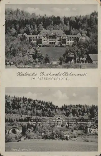 Hohenwiese Riesengebirge Heilstaette Buchwald  *