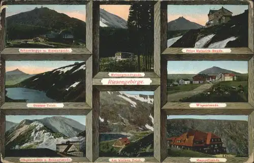 Melzergrundbaude Riesengebirge Schneekoppe Prinz Heinrich-Baude Hampelbaude x