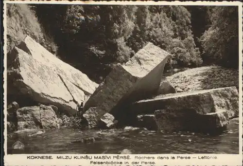 Koknese Perse Felsenbloecke Rochers Lettonie x