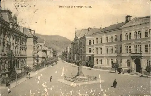 Tetschen-Bodenbach Schulplatz Gartenstrasse / Polen /Polen