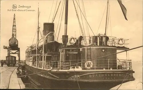 Zeebrugge West-Vlaanderen Hull Boat e Duke of Clarences Schiff