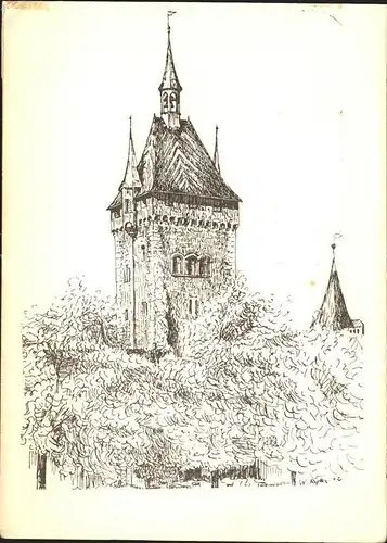 Zuerich Landesmuseum Turm Kuenstlerkarte / Zuerich /Bz. Zuerich City