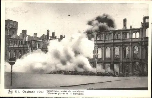 Oostende West-Vlaanderen 1940
Differentes phases de la destruction Kat. 