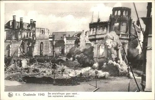 Oostende West-Vlaanderen 1940
Explosions continuent Kat. 